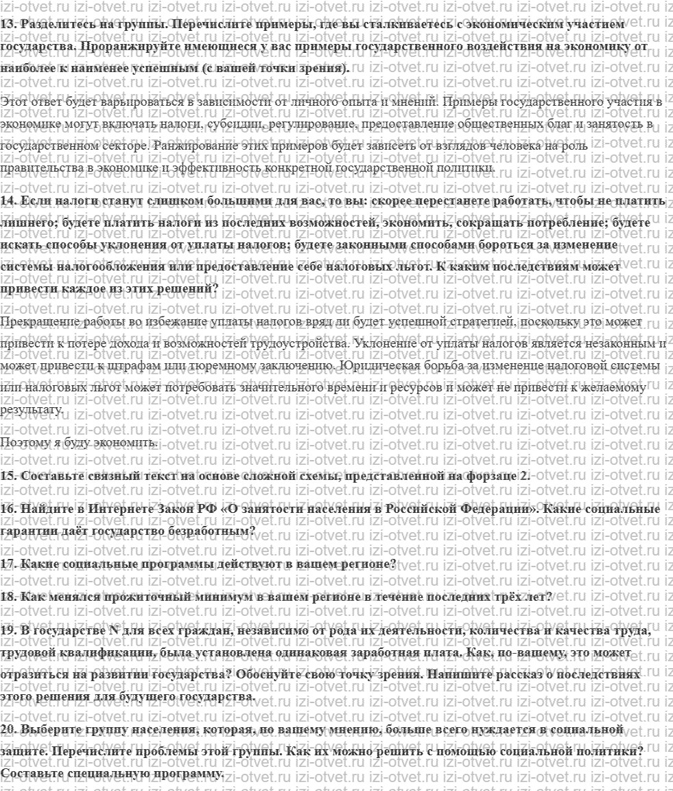 ГДЗ по обществознанию 8 класс учебник Гринберг, Королева, Соболева § 10. Роль государства в экономике рисунок 3