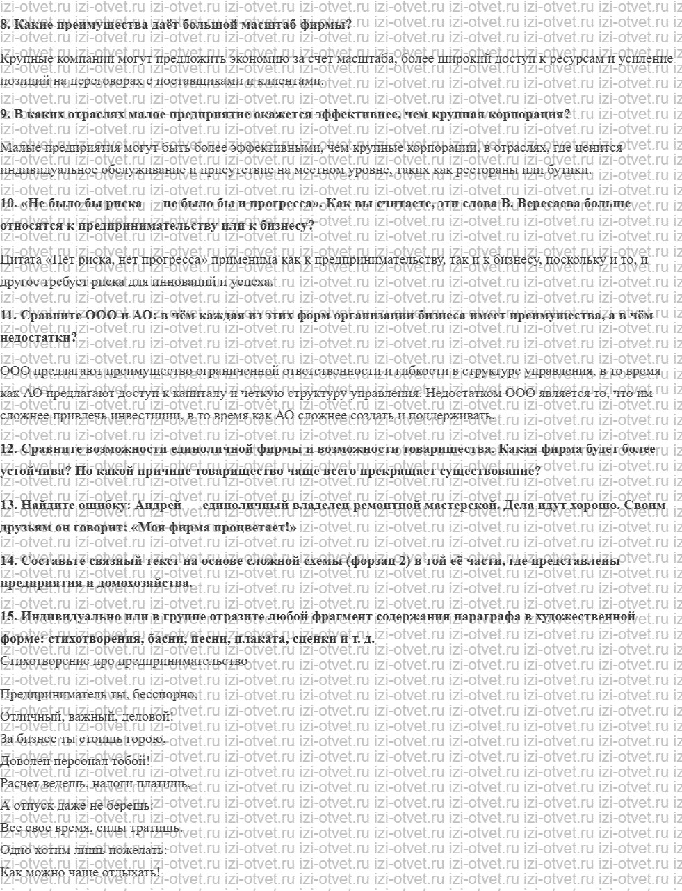 ГДЗ по обществознанию 8 класс учебник Гринберг, Королева, Соболева § 5. Предпринимательство рисунок 2