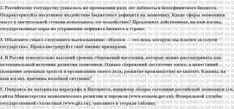 ГДЗ по обществознанию 11 класс учебник Боголюбов §7. Экономика и государство рисунок 2