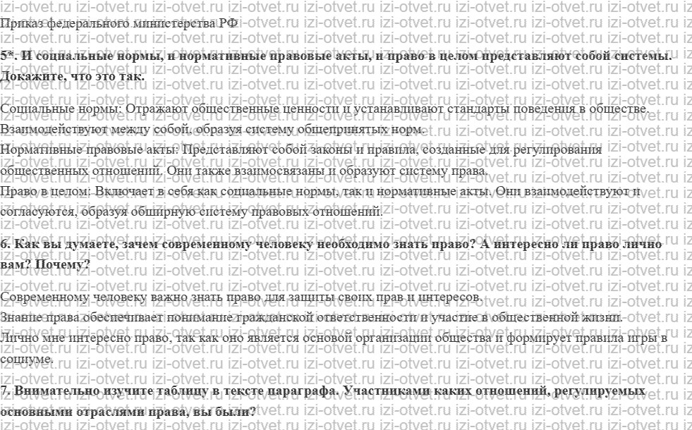 ГДЗ по обществознанию 7 класс учебник Ковлер, Соболева, Чайка § 6. Как устроено право рисунок 3