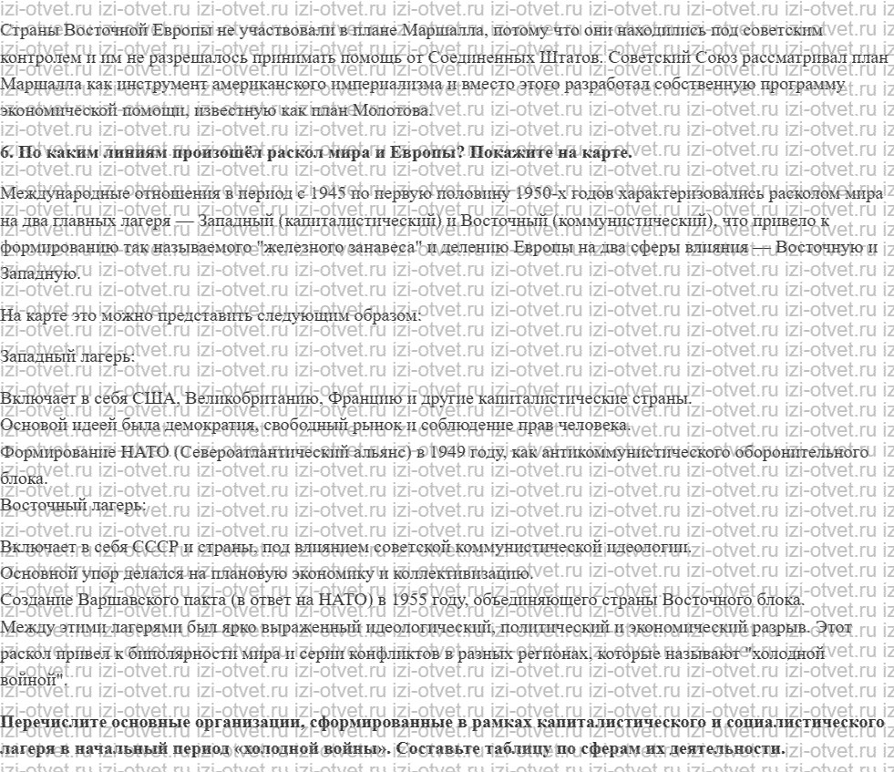 ГДЗ по истории 11 класс учебник Сороко-Цюпа §1. Международные отношения в 1945 — первой половине 1950х гг рисунок 2