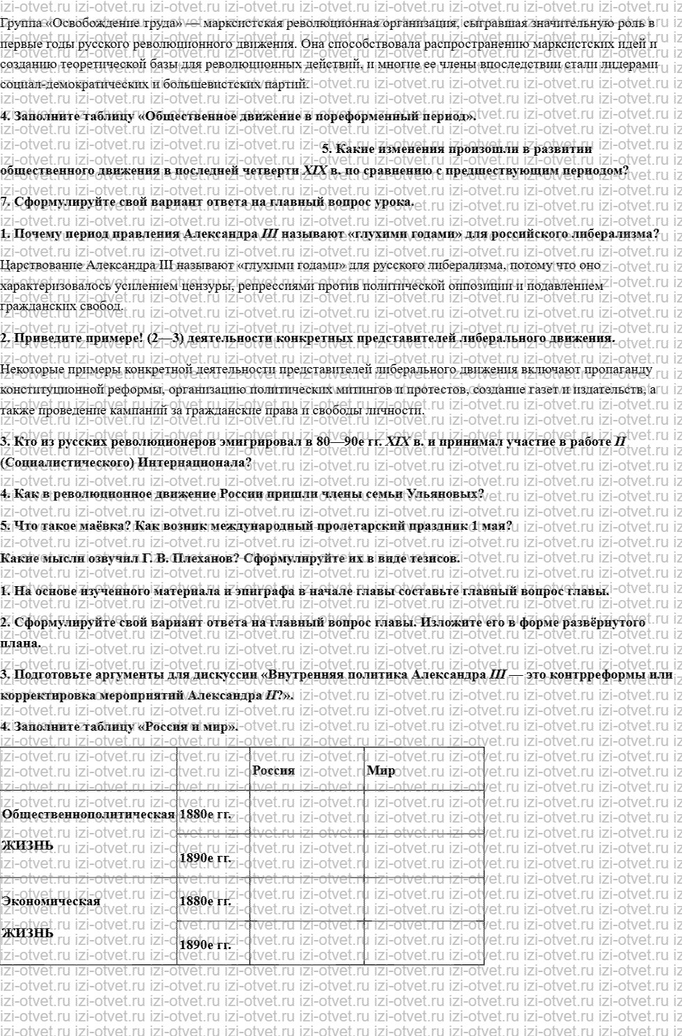 ГДЗ по истории 9 класс учебник Ляшенко, Волобуев § 19. Общественное движение рисунок 2