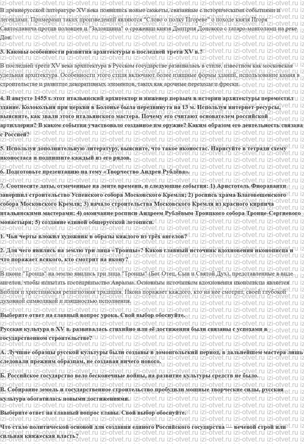 ГДЗ по истории 6 класс учебник Данилевский, Андреев § 30. Достижения российской культуры рисунок 2