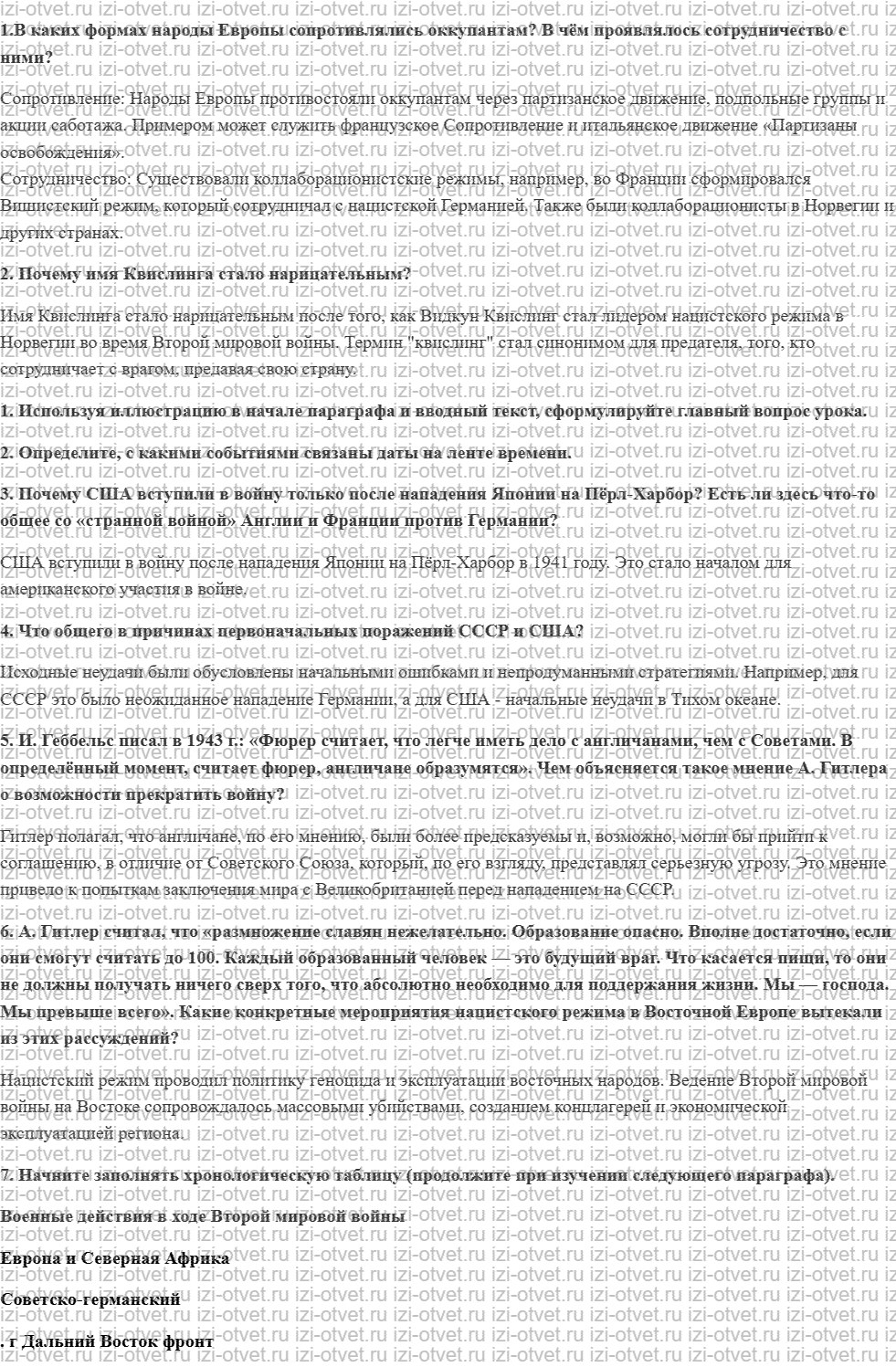 ГДЗ по истории 10 класс учебник Шубин § 12 Вторая мировая война: СССР и союзники рисунок 2