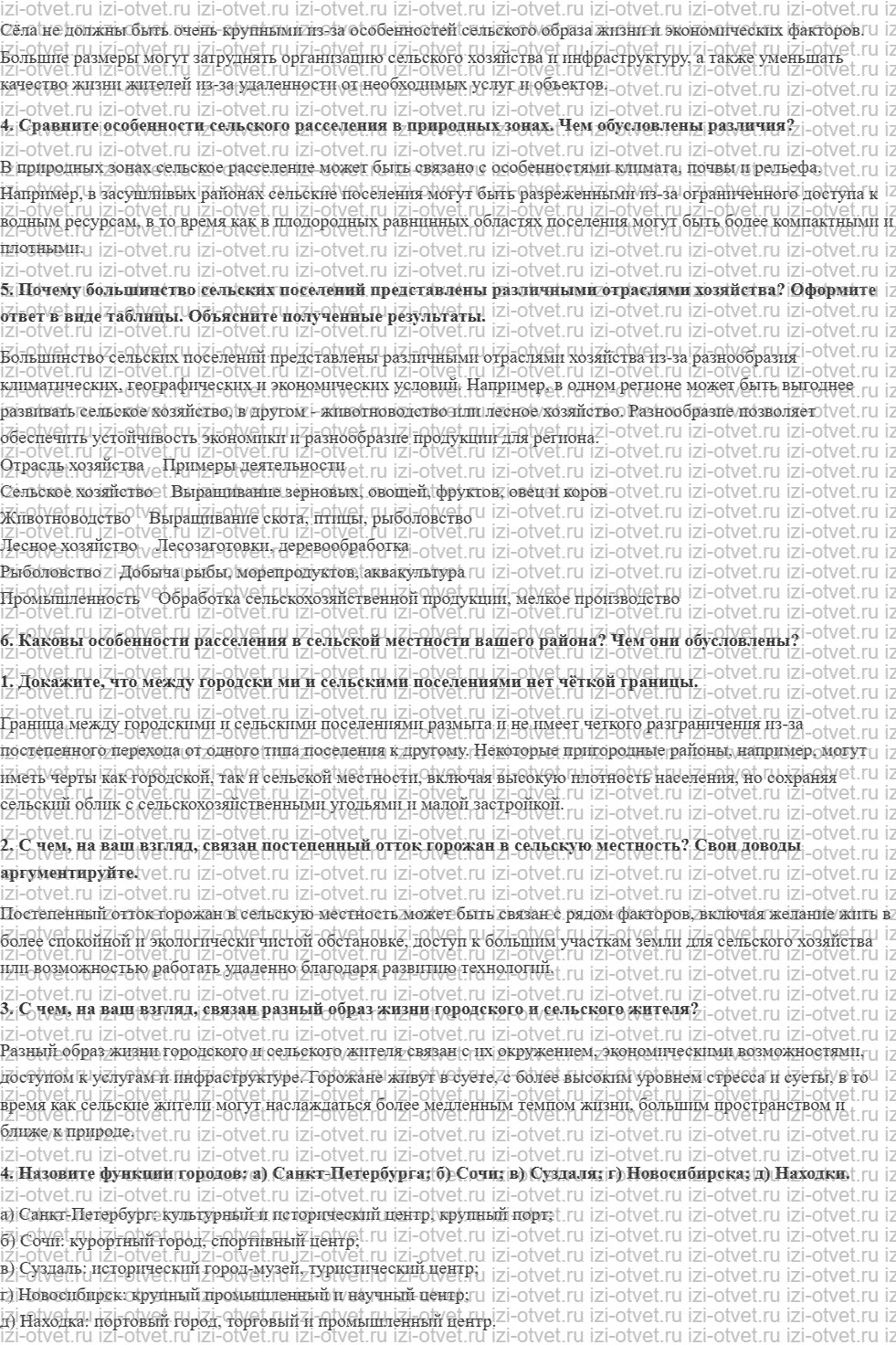 ГДЗ по географии 8 класс учебник Сухов, Низовцев § 55. Расселение в сельской местности рисунок 2