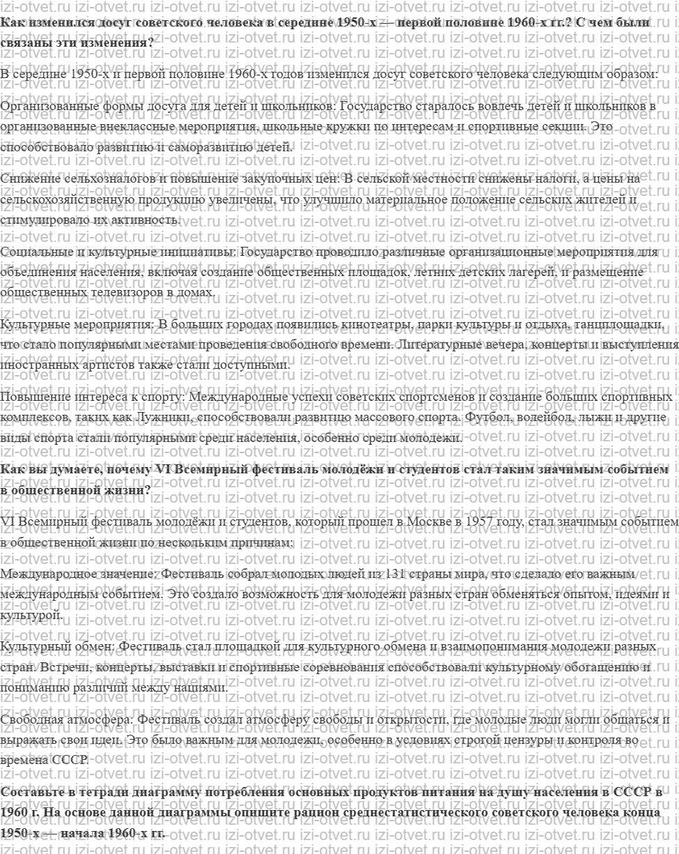 ГДЗ по истории России 11 класс 1945 год начало XXI века учебник Мединский, Торкунов § 9. Перемены в повседневной жизни в 1953—1964 гг. рисунок 4