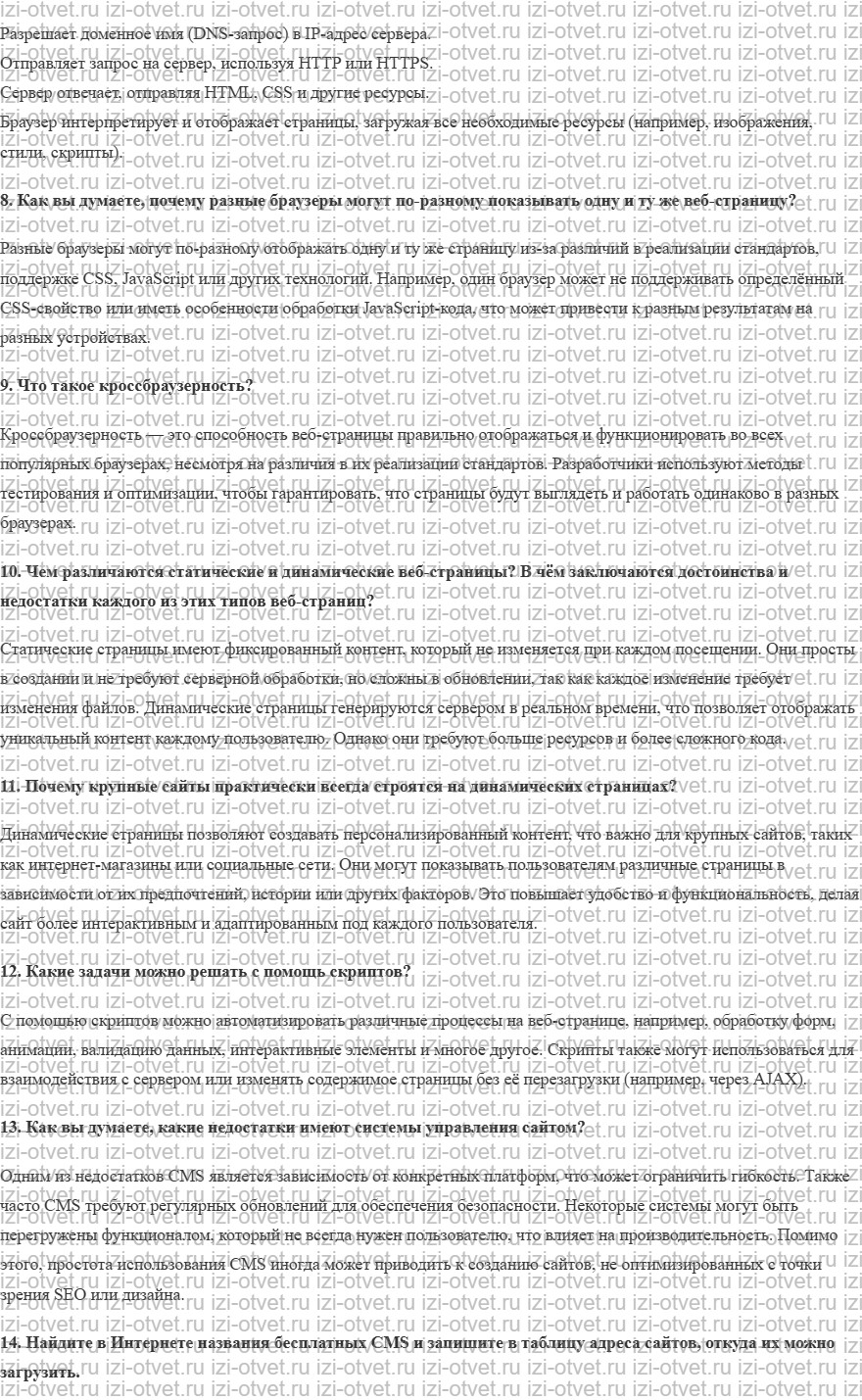 ГДЗ по информатике 11 класс Поляков, Еремин §22. Веб-сайты и веб-страницы рисунок 2