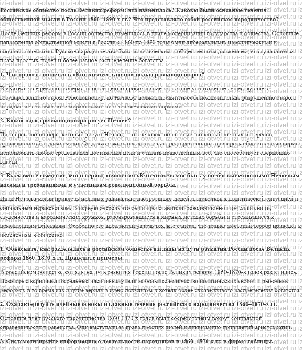ГДЗ по истории 9 класс учебник Соловьев, Шевырев § 24–25. Общественная жизнь России в 1860–1890-х гг. рисунок 1