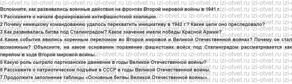 ГДЗ по истории России 9 класс Загладин XX - начало XXI века §25. Коренной перелом в Великой Отечественной войне рисунок 1