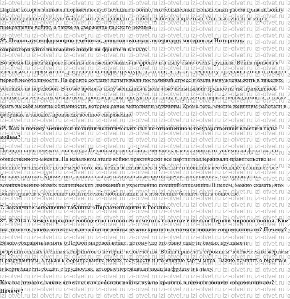 ГДЗ по Истории России 11 класс Левандовский, Щетинов § 8. Россия в Первой мировой войне рисунок 2