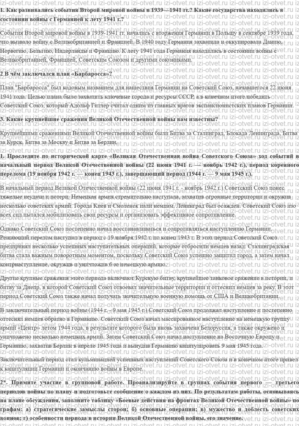 ГДЗ по Истории России 11 класс Левандовский, Щетинов § 25. Боевые действия на фронтах рисунок 1