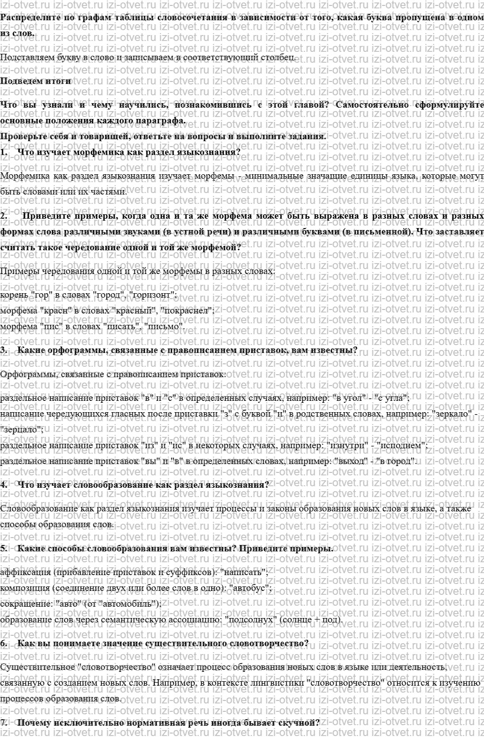 ГДЗ по русскому языку 10 класс учебник Чердаков, Дунев  § 14 словообразование и словотворчество рисунок 7