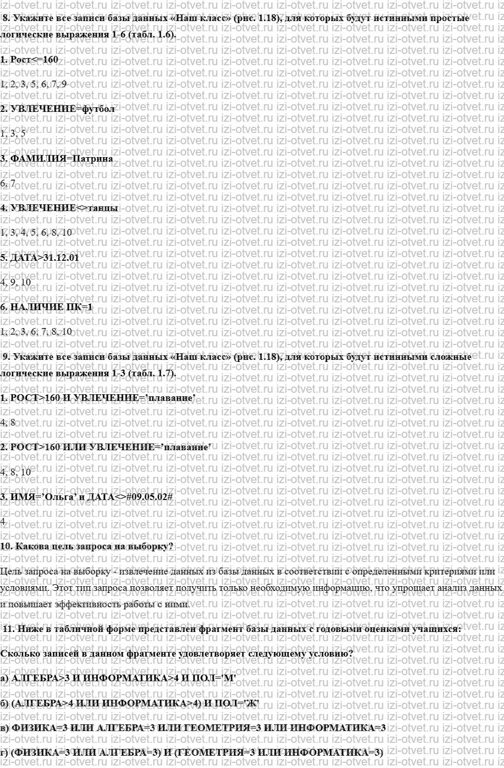 ГДЗ по информатике 9 класс учебник Босова § 1.6. Система управления базами данных рисунок 2