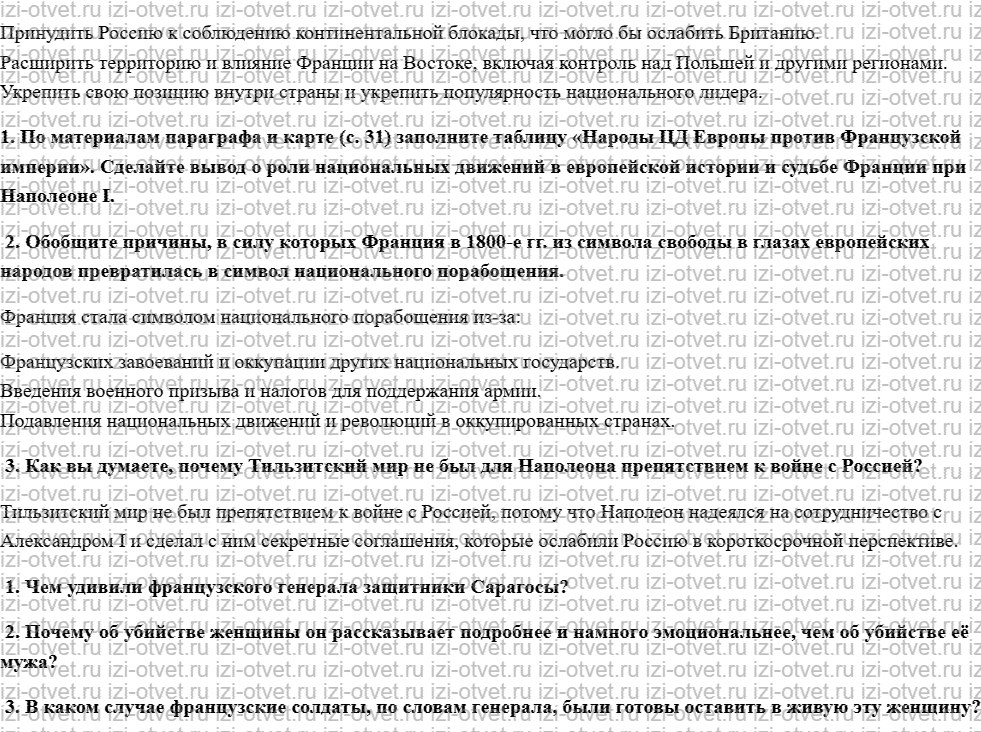 ГДЗ по истории 8 класс учебник Загладин § 2. Народы против Французской империи рисунок 2