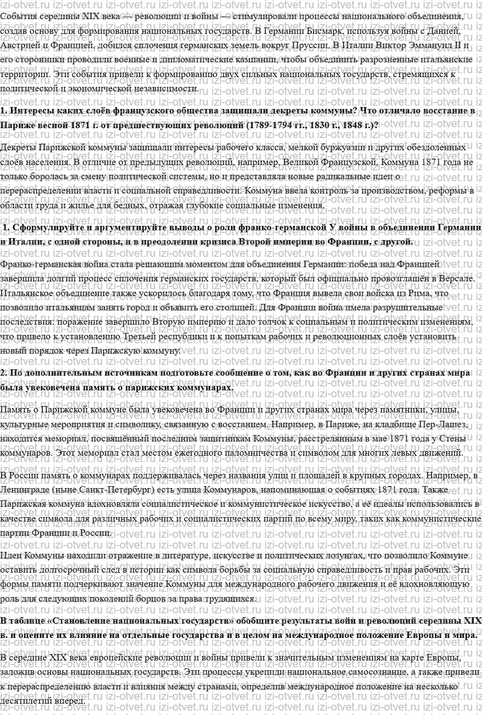 ГДЗ по истории 8 класс учебник Загладин § 8. Франко-германская война и Парижская коммуна рисунок 3